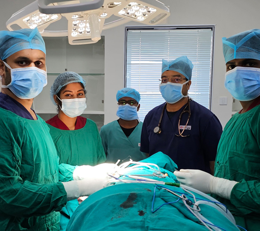 The SVICCAR team before starting the surgery